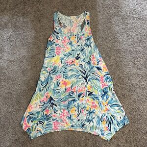 Lilly Pulitzer‎ Melle Tippy Top Pima Tank Palm Fun Core Cruise Dress Size Medium